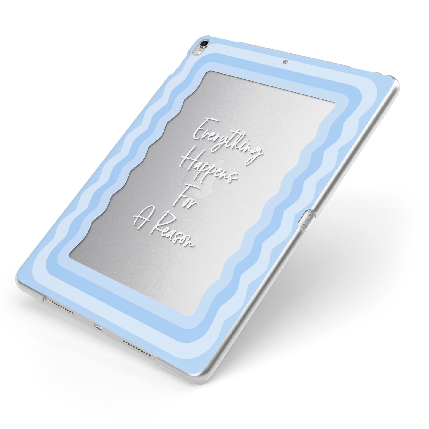 Mirror Quote Apple iPad Case on Silver iPad Side View