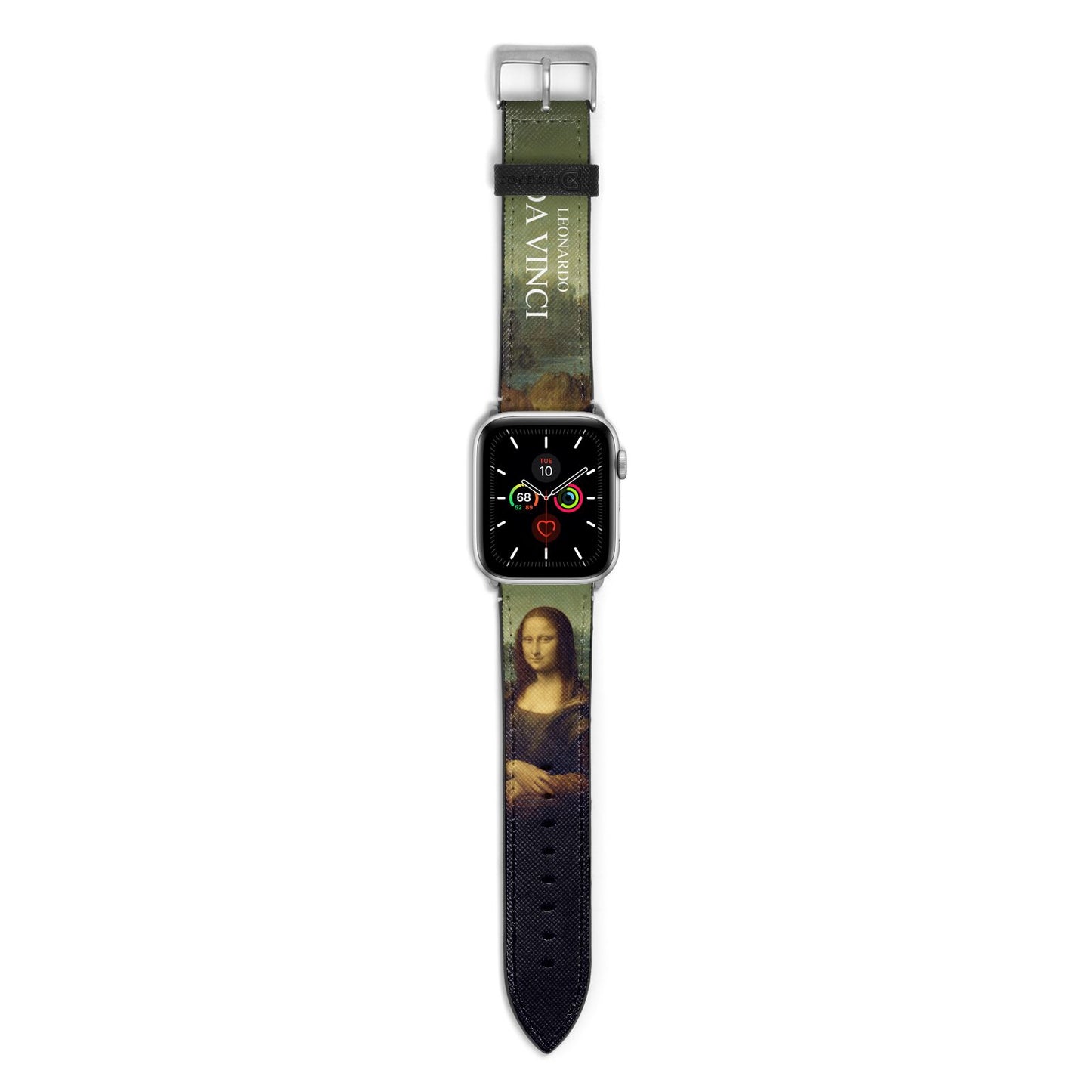 Mona Lisa By Da Vinci Apple Watch Strap with Silver Hardware