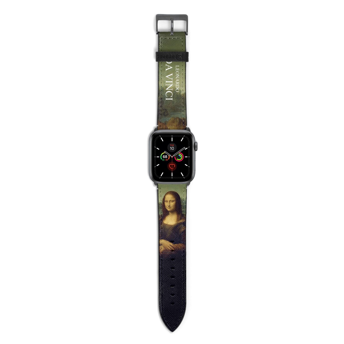 Mona Lisa By Da Vinci Apple Watch Strap with Space Grey Hardware