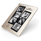 Monochrome Anniversary Photo Strip with Name Apple iPad Case on Gold iPad Side View