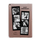 Monochrome Anniversary Photo Strip with Name Apple iPad Rose Gold Case