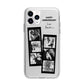 Monochrome Anniversary Photo Strip with Name Apple iPhone 11 Pro Max in Silver with Bumper Case