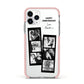 Monochrome Anniversary Photo Strip with Name Apple iPhone 11 Pro in Silver with Pink Impact Case