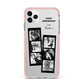 Monochrome Anniversary Photo Strip with Name iPhone 11 Pro Max Impact Pink Edge Case