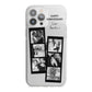 Monochrome Anniversary Photo Strip with Name iPhone 13 Pro Max TPU Impact Case with White Edges
