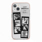 Monochrome Anniversary Photo Strip with Name iPhone 13 TPU Impact Case with Pink Edges