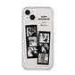 Monochrome Anniversary Photo Strip with Name iPhone 14 Plus Clear Tough Case Starlight