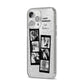 Monochrome Anniversary Photo Strip with Name iPhone 14 Pro Max Glitter Tough Case Silver Angled Image