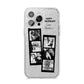 Monochrome Anniversary Photo Strip with Name iPhone 14 Pro Max Glitter Tough Case Silver