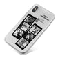 Monochrome Anniversary Photo Strip with Name iPhone X Bumper Case on Silver iPhone