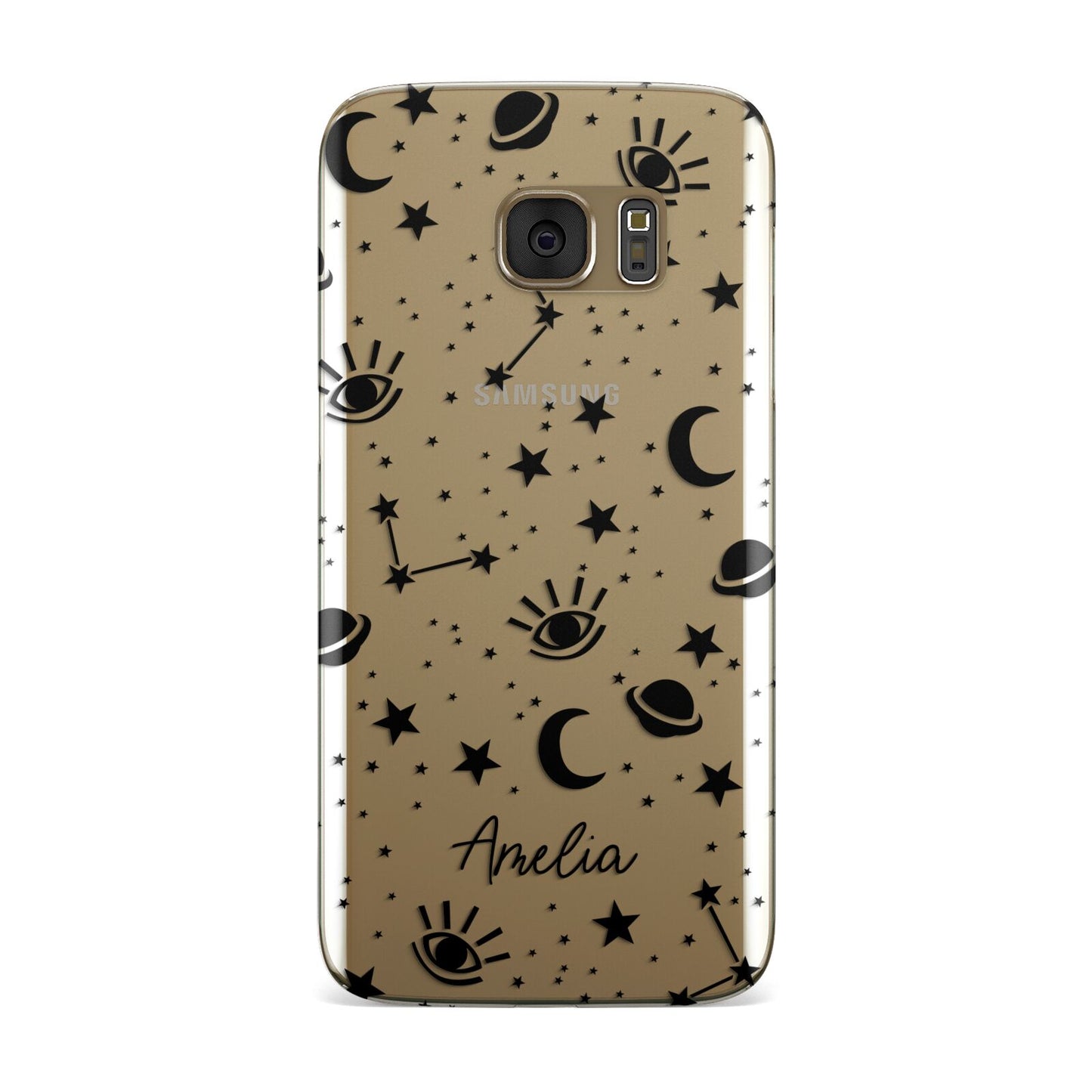 Monochrome Zodiac Constellations with Name Samsung Galaxy Case