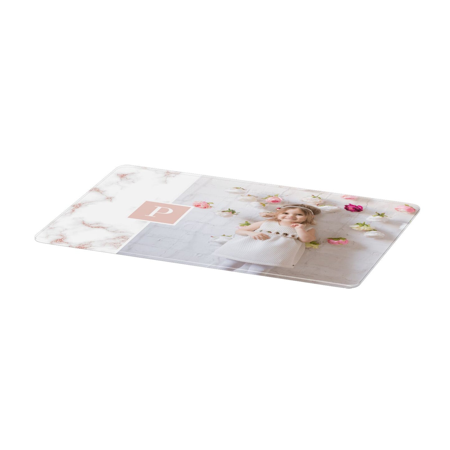 Monogram Marble Photo Upload Apple MacBook Case Only