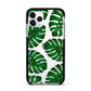 Monstera Leaf Apple iPhone 11 Pro in Silver with Black Impact Case
