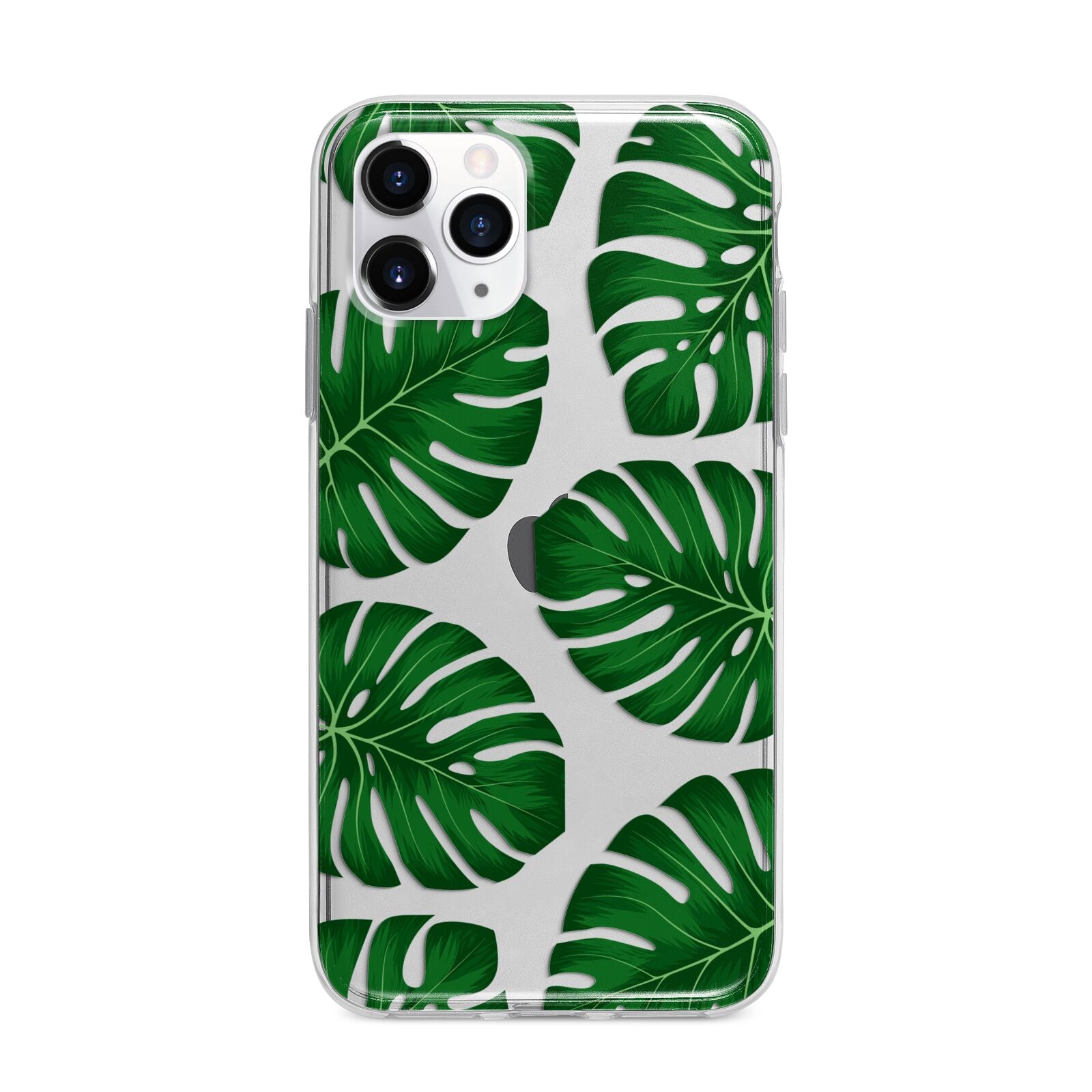 Monstera Leaf Apple iPhone 11 Pro in Silver with Bumper Case