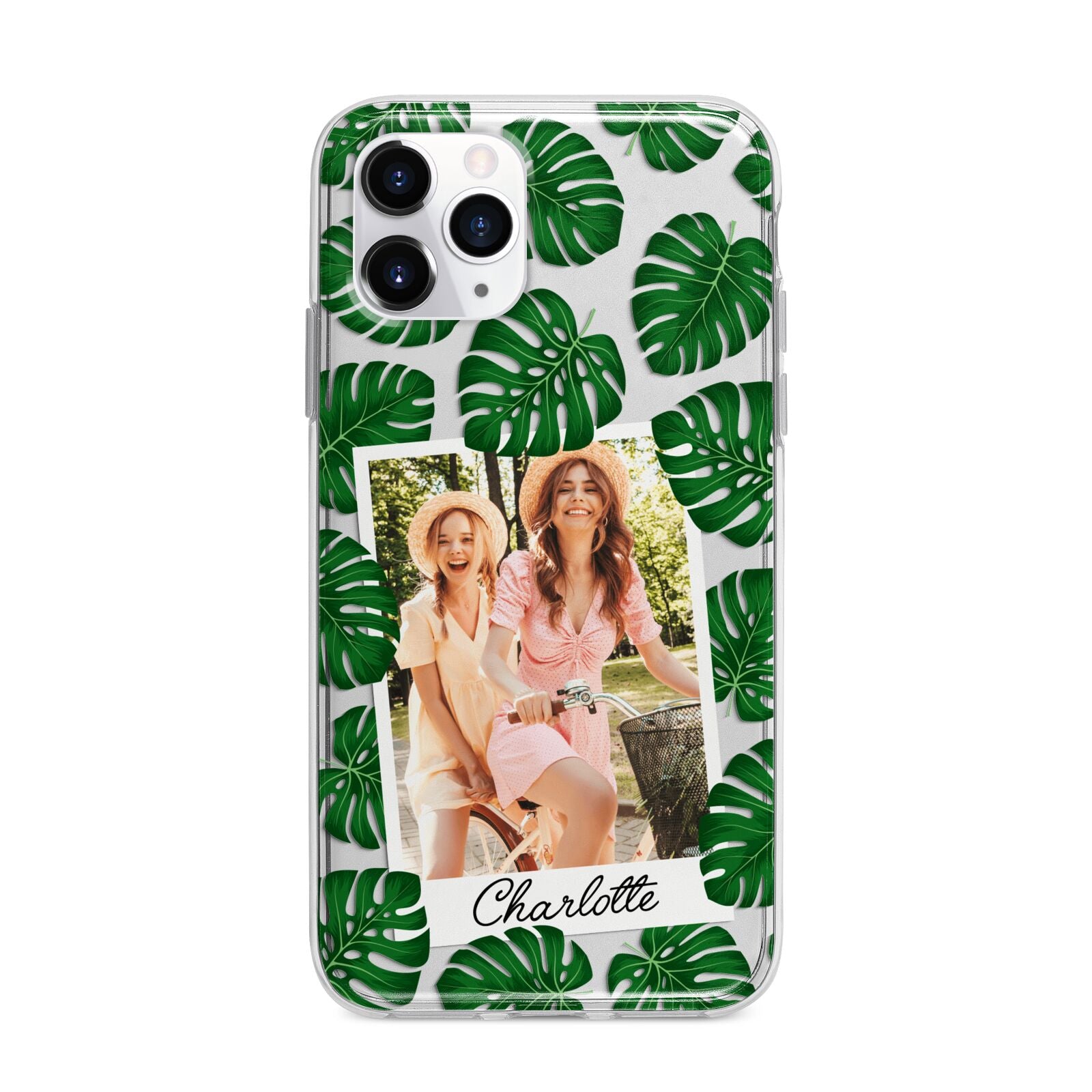 Monstera Leaf Instant Photo Apple iPhone 11 Pro in Silver with Bumper Case