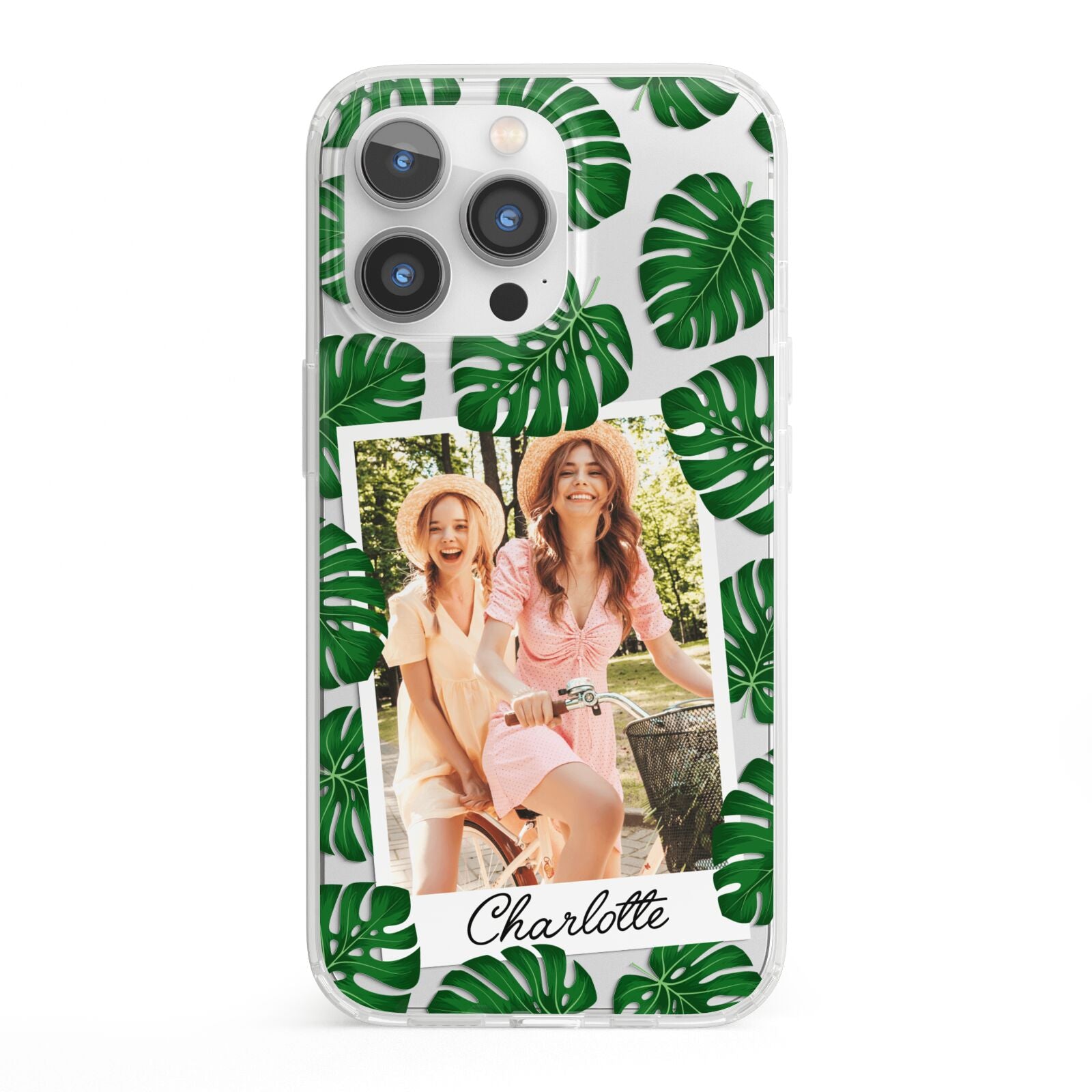 Monstera Leaf Instant Photo iPhone 13 Pro Clear Bumper Case