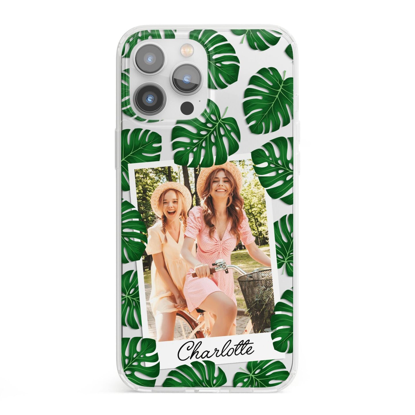 Monstera Leaf Instant Photo iPhone 13 Pro Max Clear Bumper Case