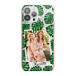 Monstera Leaf Instant Photo iPhone 13 Pro Max TPU Impact Case with Pink Edges