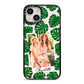 Monstera Leaf Instant Photo iPhone 14 Black Impact Case on Silver phone