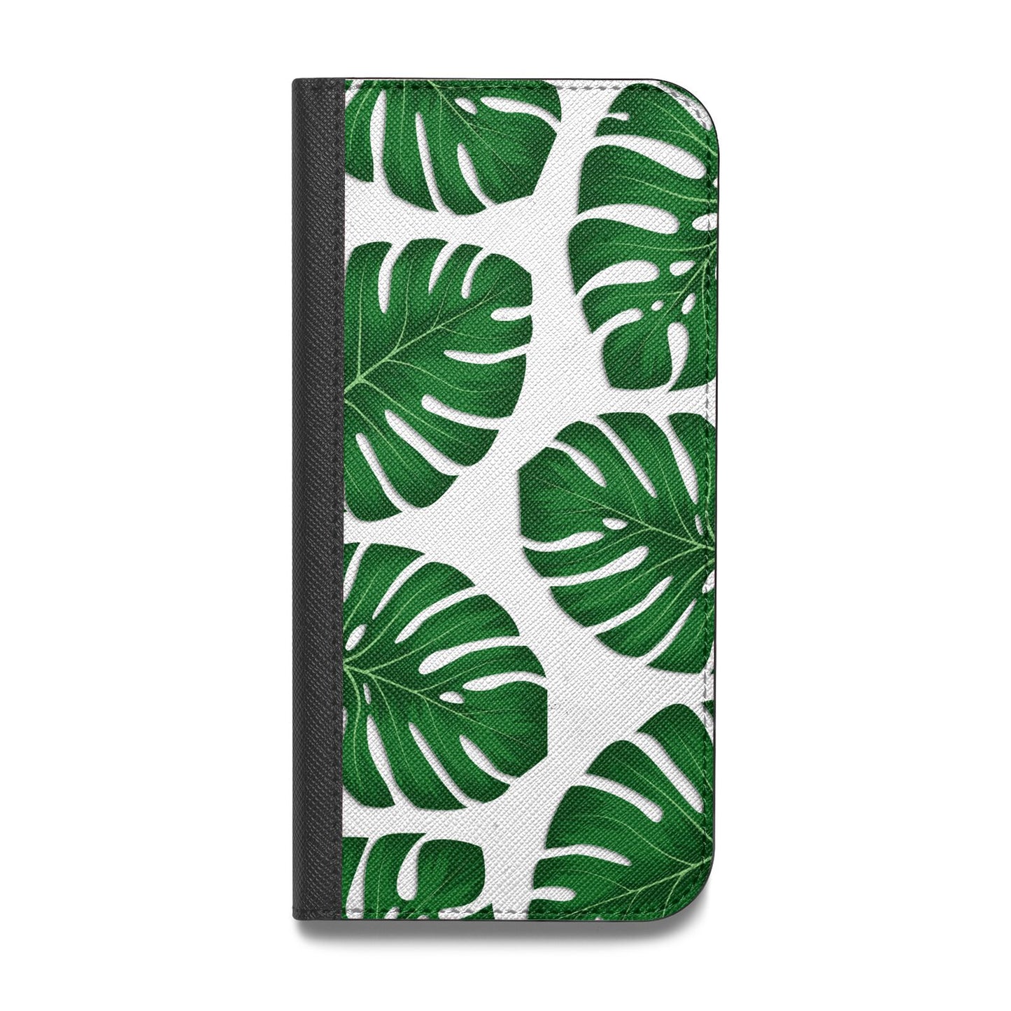Monstera Leaf Vegan Leather Flip Samsung Case