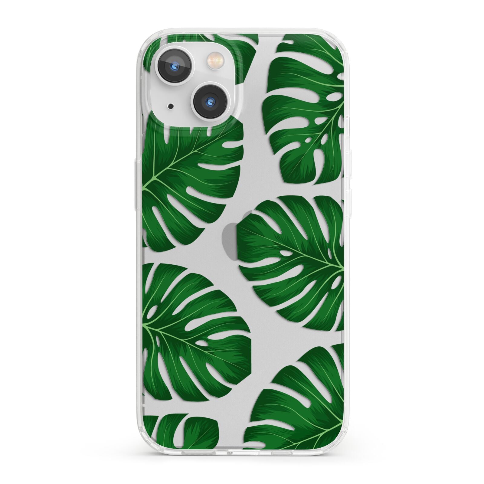 Monstera Leaf iPhone 13 Clear Bumper Case