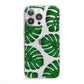 Monstera Leaf iPhone 13 Pro Clear Bumper Case