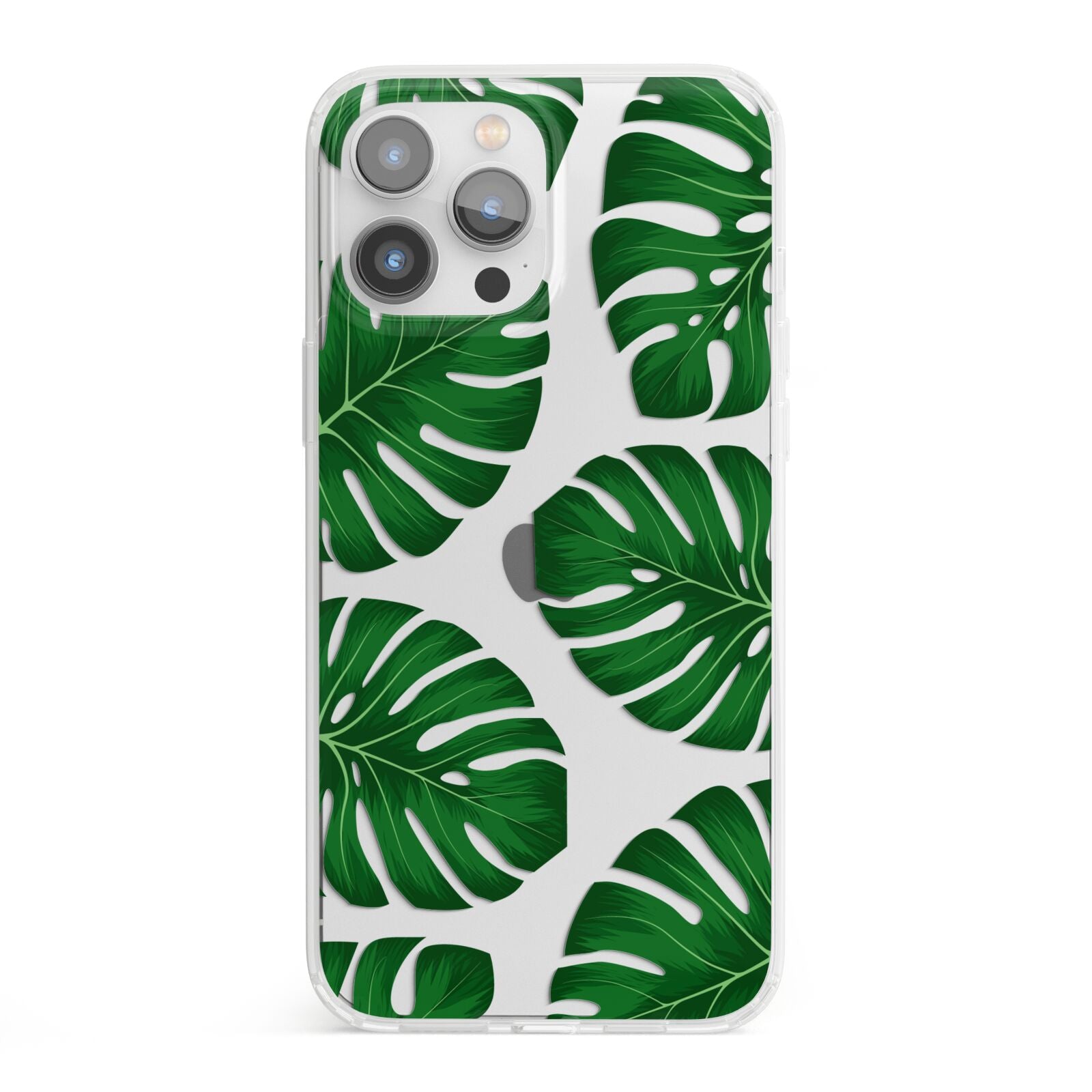 Monstera Leaf iPhone 13 Pro Max Clear Bumper Case