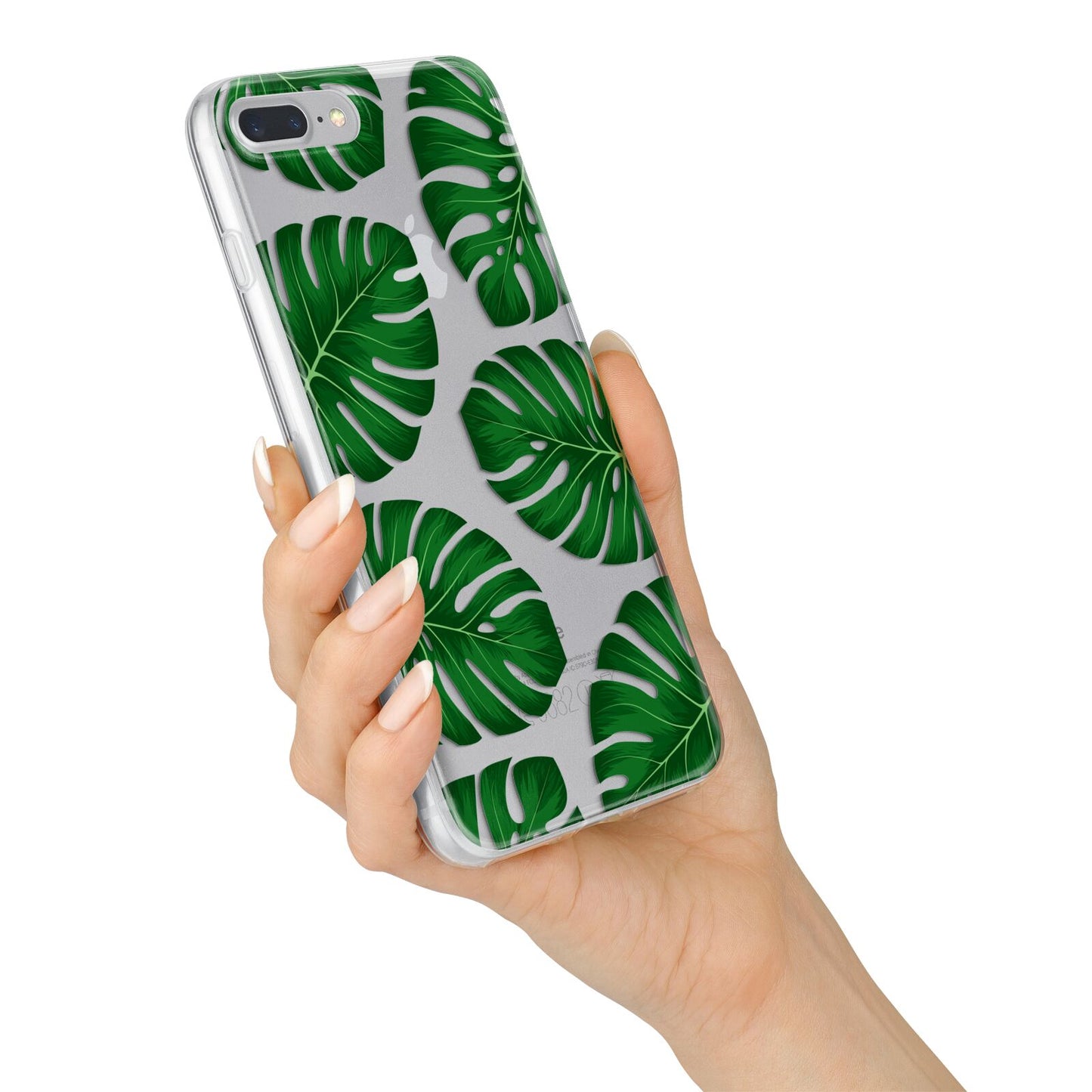 Monstera Leaf iPhone 7 Plus Bumper Case on Silver iPhone Alternative Image