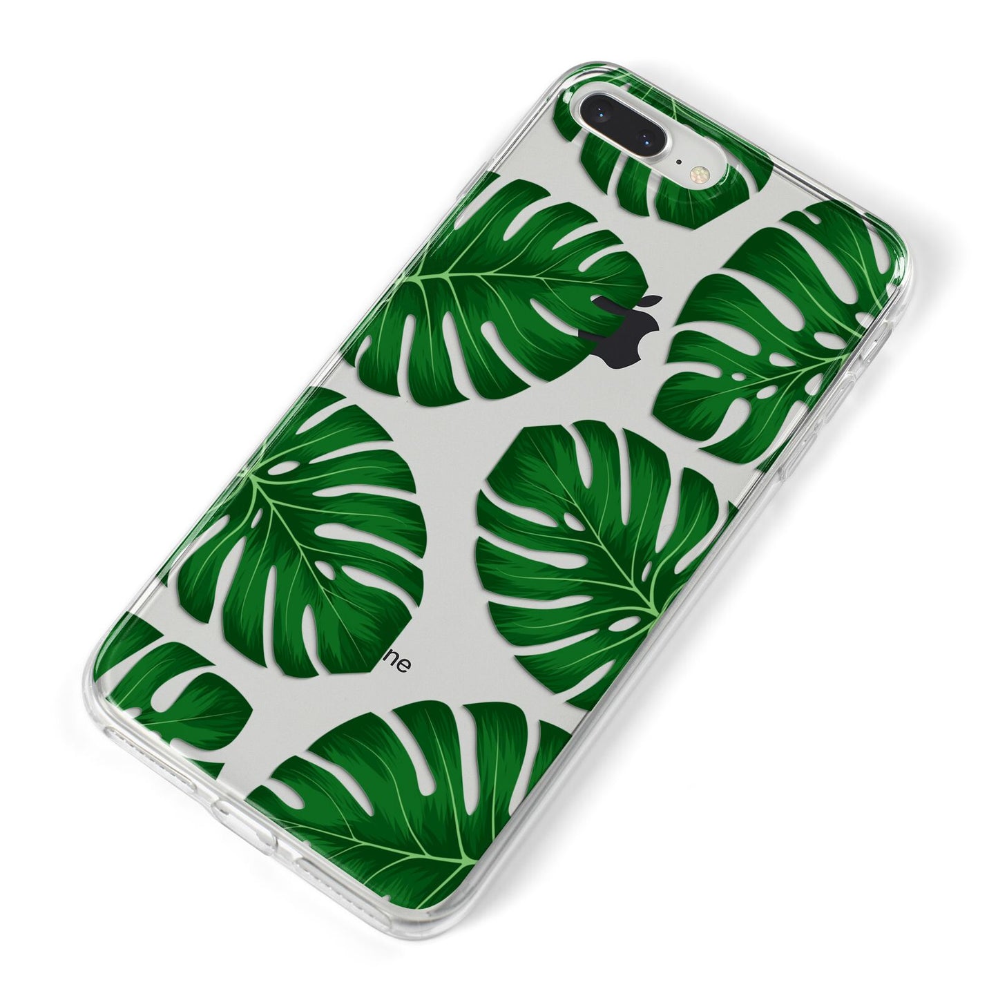 Monstera Leaf iPhone 8 Plus Bumper Case on Silver iPhone Alternative Image