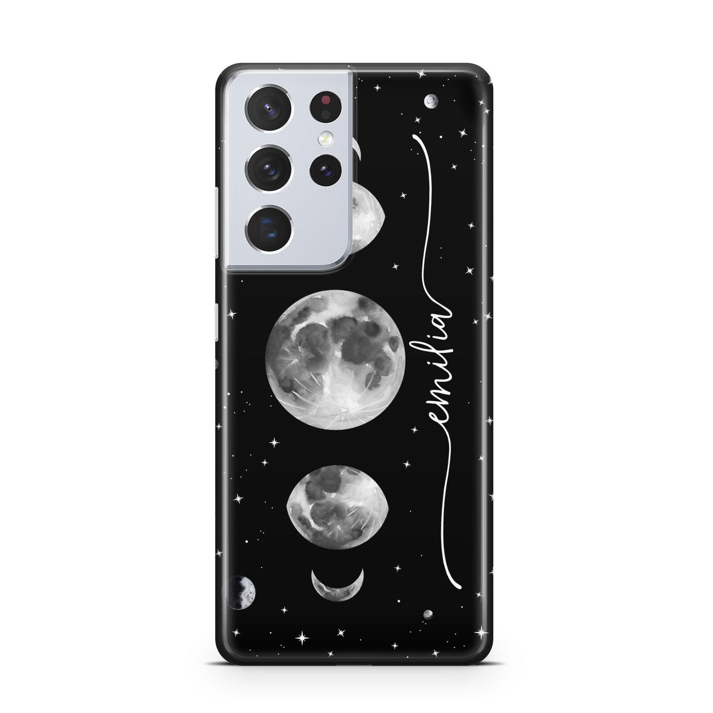 Moon Phases Personalised Name Samsung S21 Ultra Case