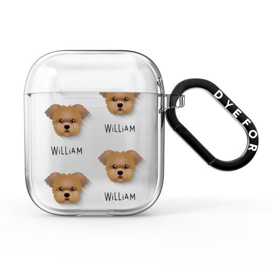 Morkie Icon with Name AirPods Clear Case