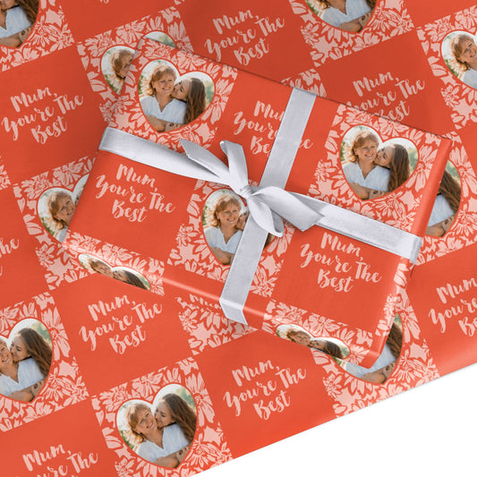 Mothers Day Photo Grid Custom Wrapping Paper