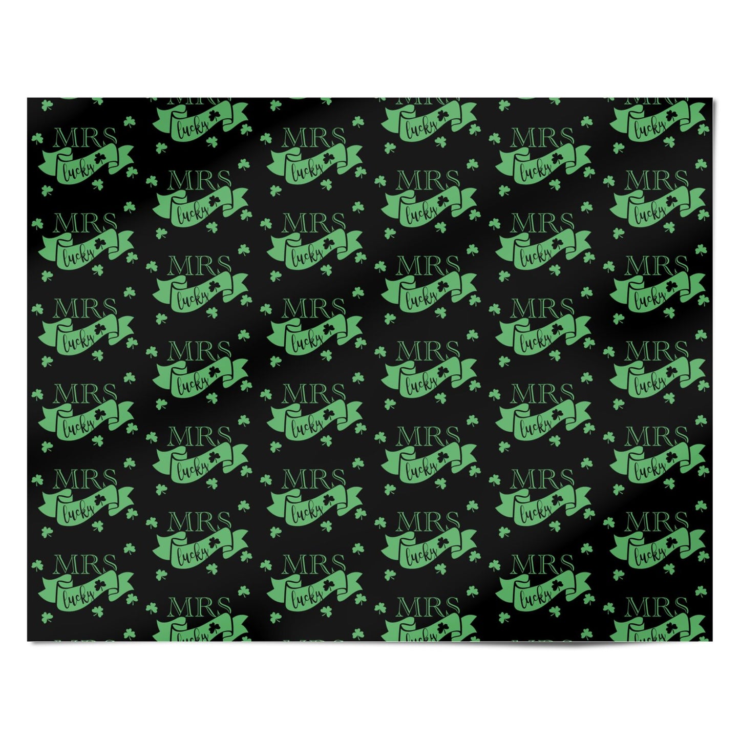 Mrs Lucky Personalised Wrapping Paper Alternative