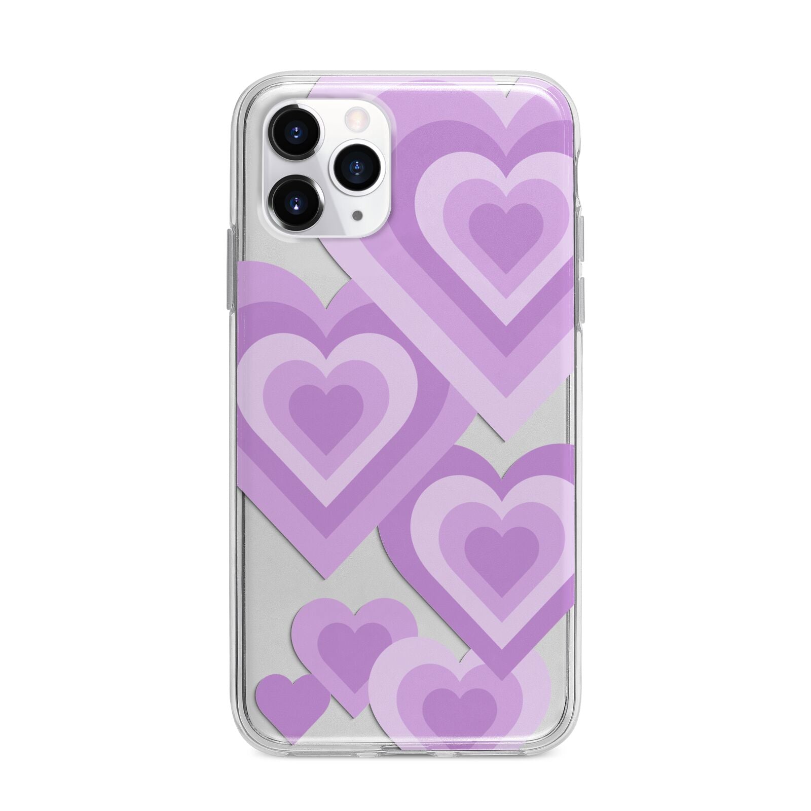 Multi Heart Apple iPhone 11 Pro in Silver with Bumper Case