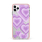 Multi Heart iPhone 11 Pro Max Impact Pink Edge Case