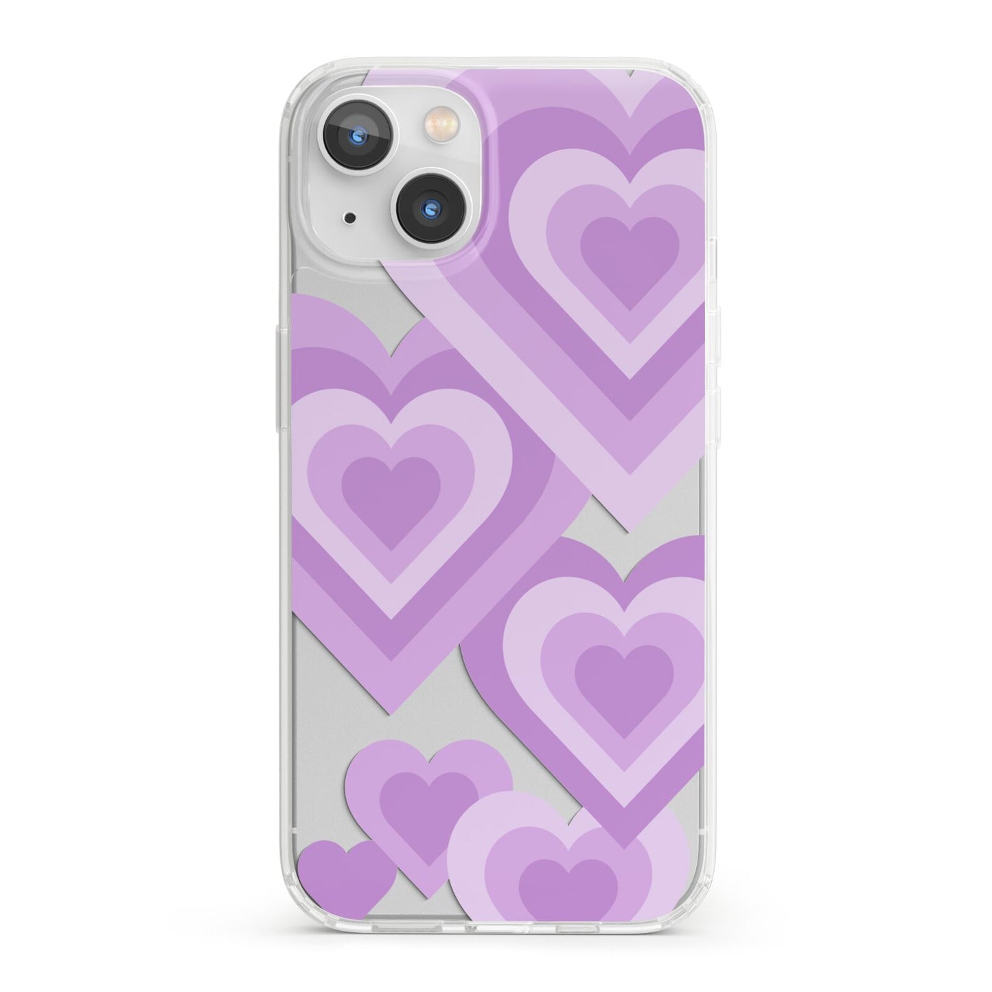 Multi Heart iPhone 13 Clear Bumper Case