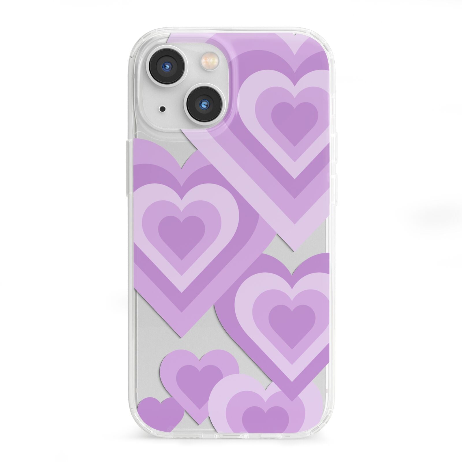 Multi Heart iPhone 13 Mini Clear Bumper Case
