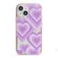 Multi Heart iPhone 13 Mini TPU Impact Case with Pink Edges