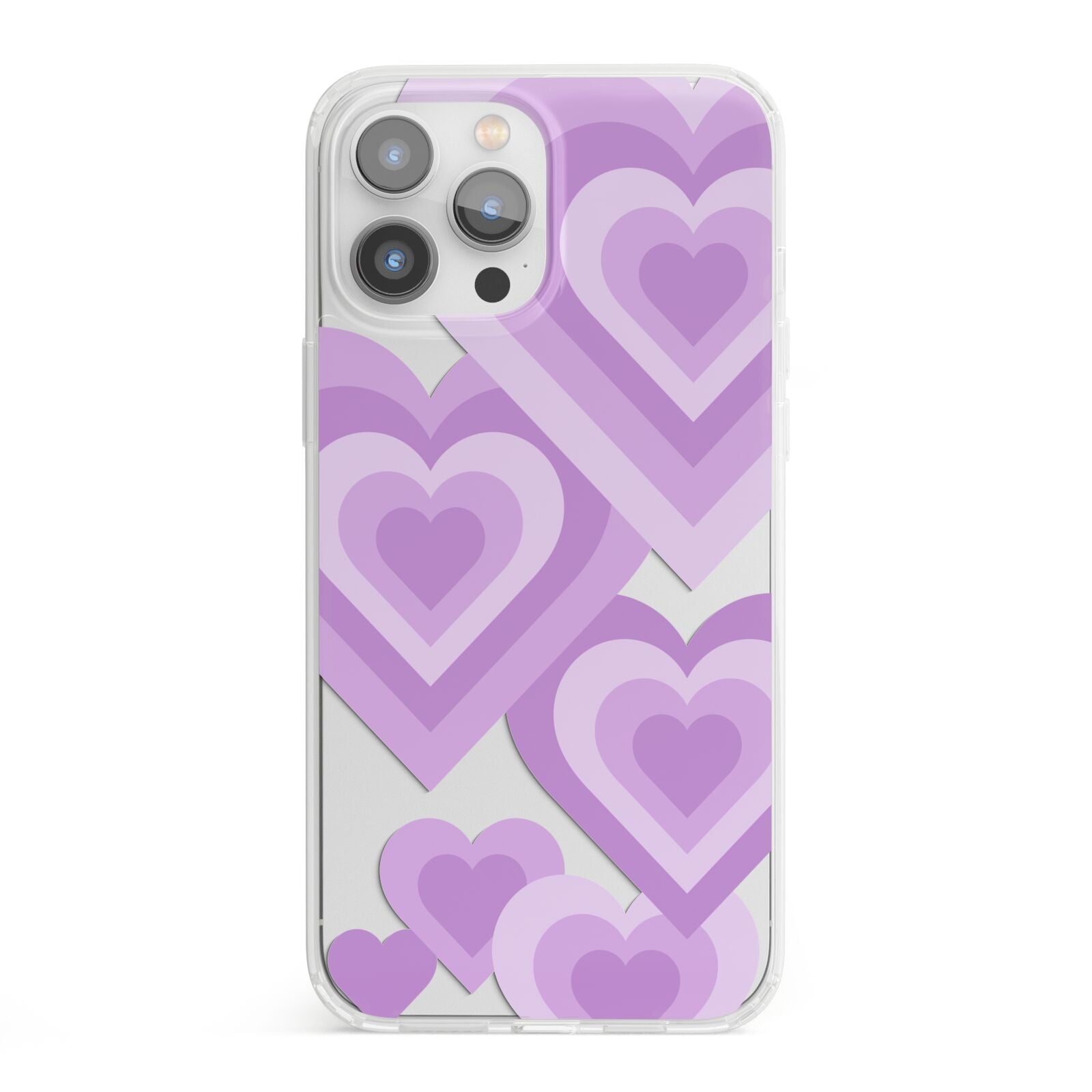 Multi Heart iPhone 13 Pro Max Clear Bumper Case