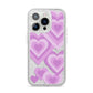 Multi Heart iPhone 14 Pro Glitter Tough Case Silver