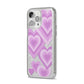 Multi Heart iPhone 14 Pro Max Glitter Tough Case Silver Angled Image