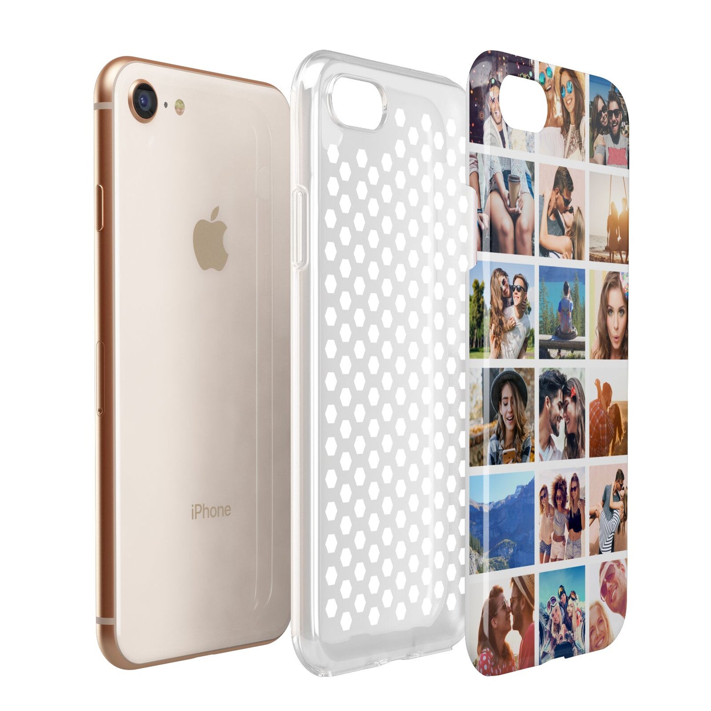 Multi Photo Collage Apple iPhone 7 8 3D Tough Case Expanded View