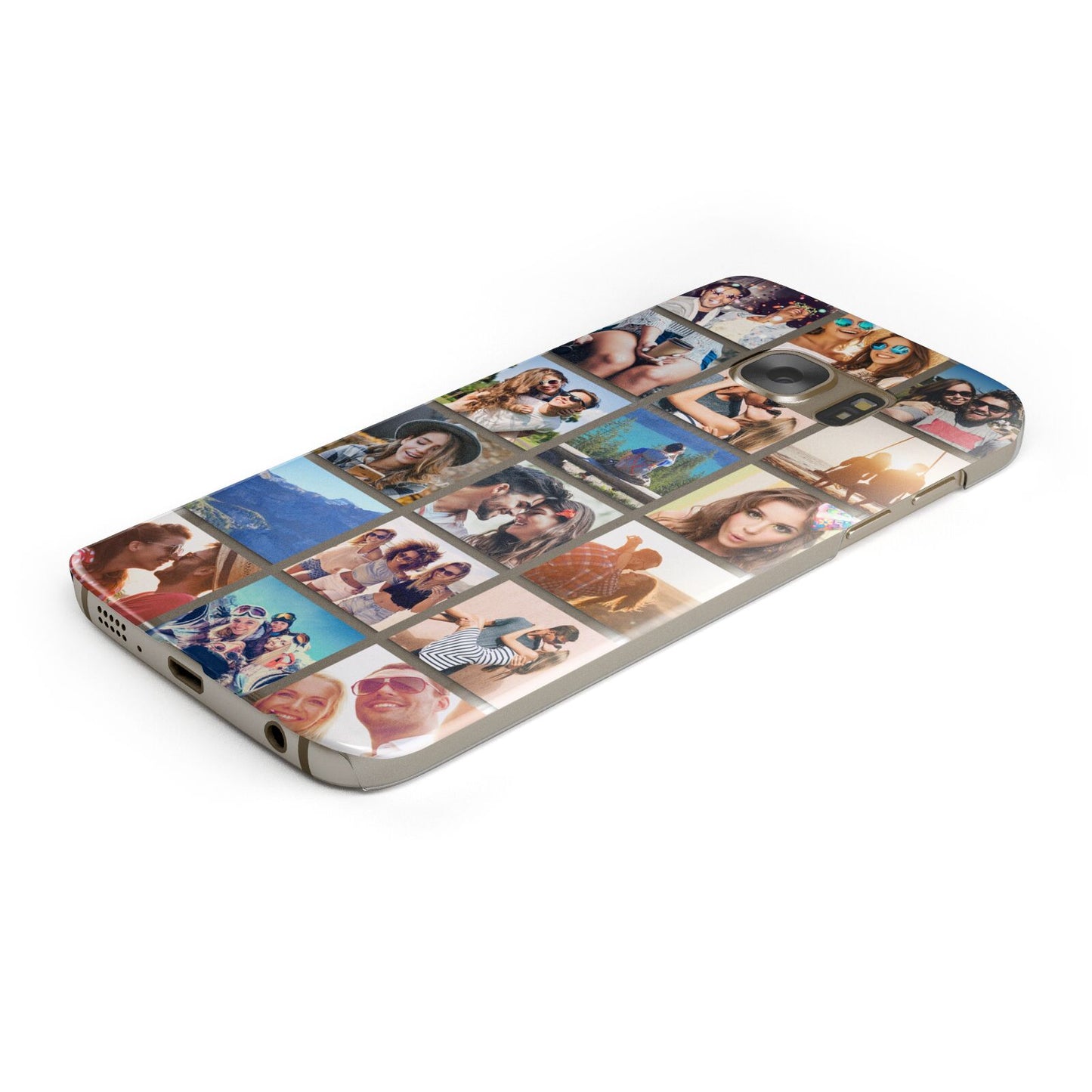 Multi Photo Collage Protective Samsung Galaxy Case Angled Image