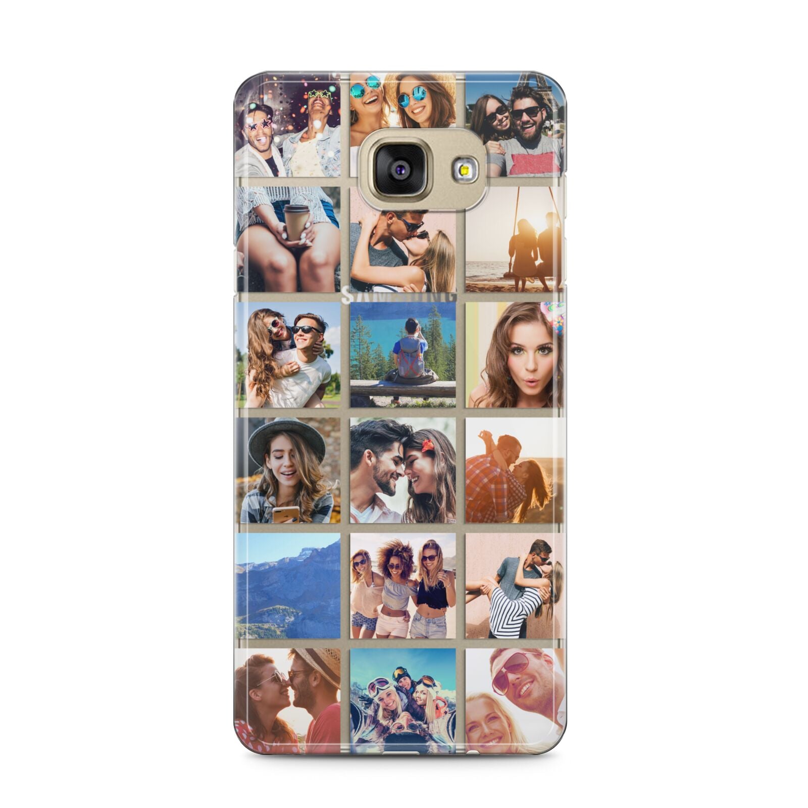 Multi Photo Collage Samsung Galaxy A5 2016 Case on gold phone