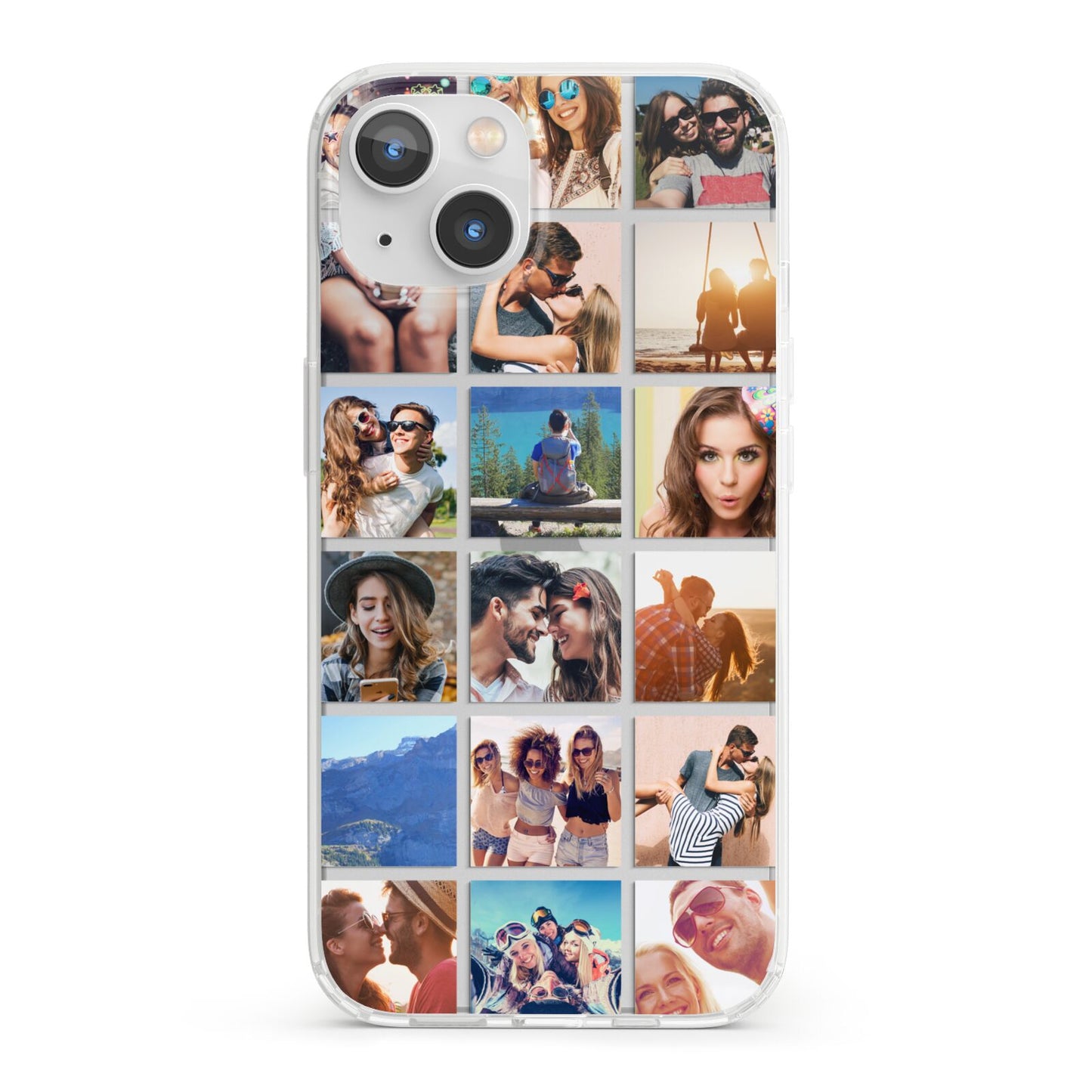 Multi Photo Collage iPhone 13 Clear Bumper Case