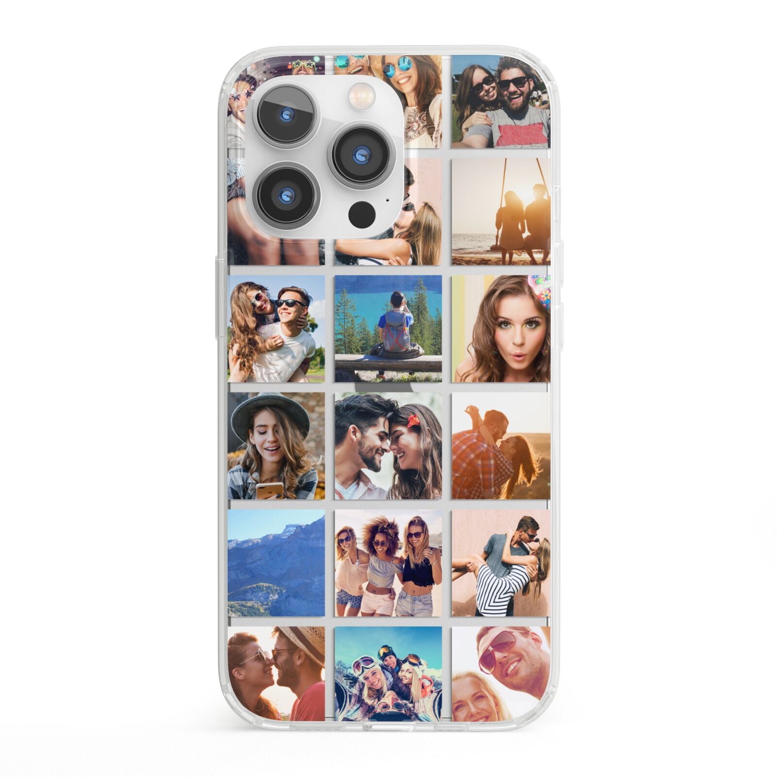 Multi Photo Collage iPhone 13 Pro Clear Bumper Case