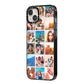 Multi Photo Collage iPhone 14 Plus Black Impact Case Side Angle on Silver phone