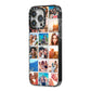 Multi Photo Collage iPhone 14 Pro Max Black Impact Case Side Angle on Silver phone