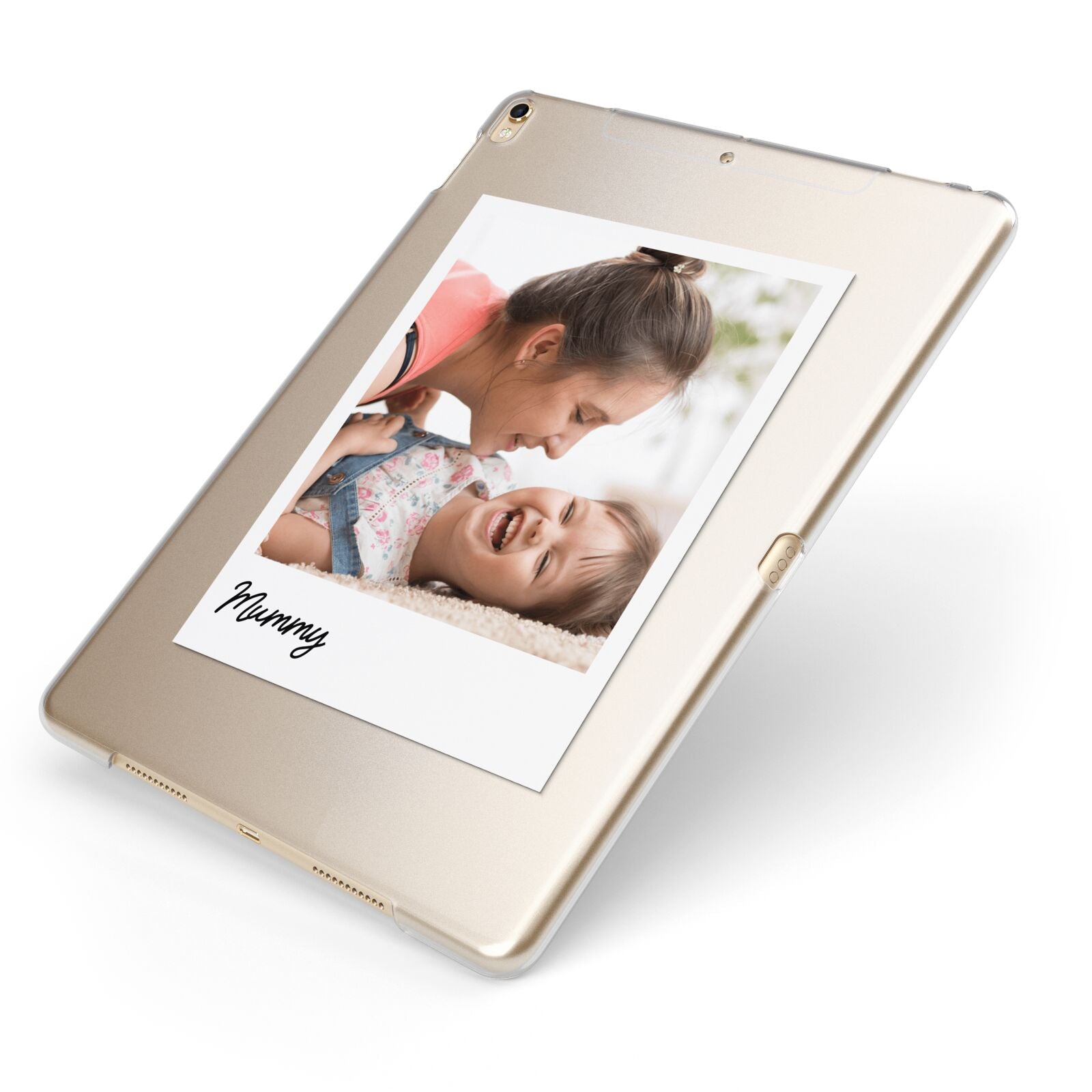 Mummy Photo Apple iPad Case on Gold iPad Side View