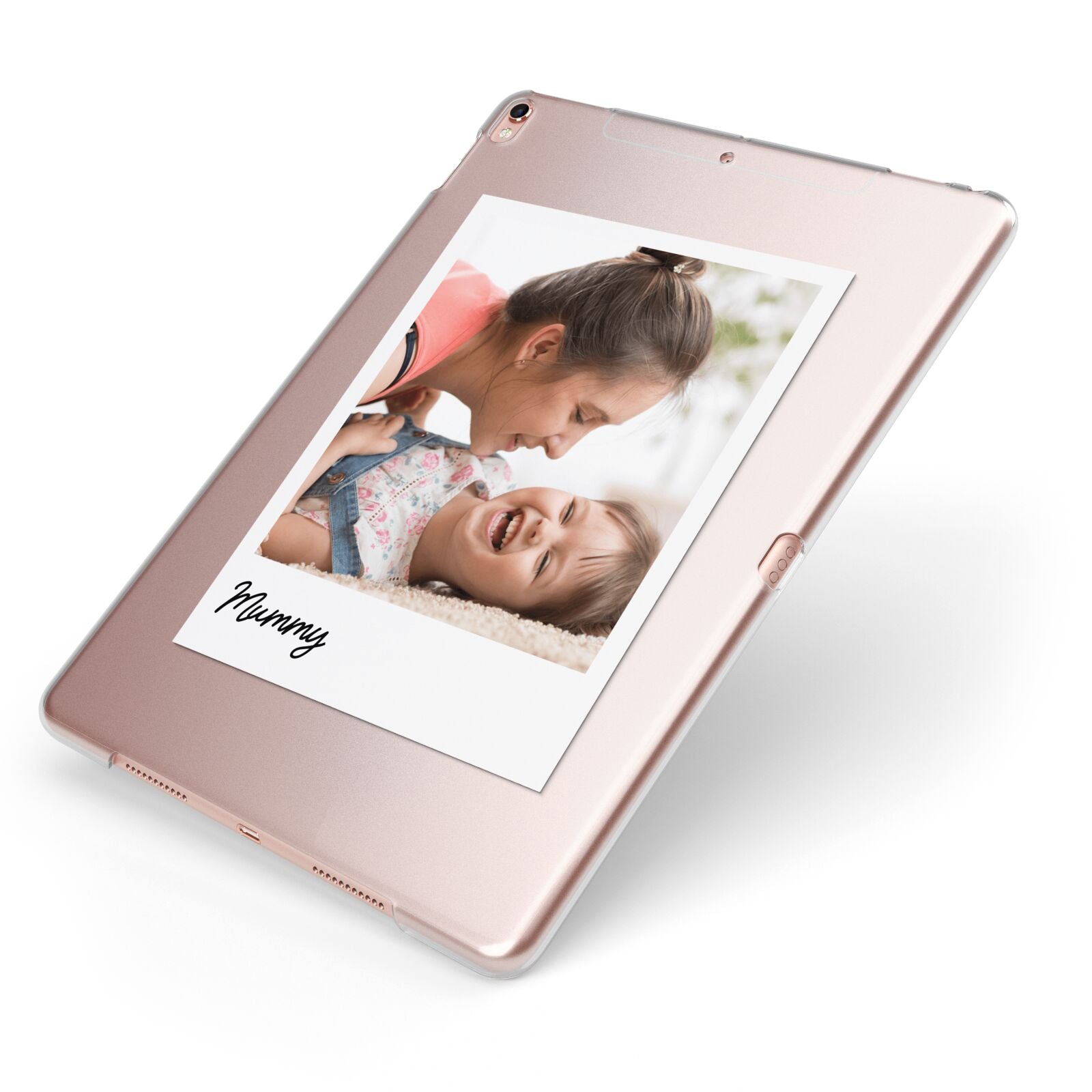 Mummy Photo Apple iPad Case on Rose Gold iPad Side View